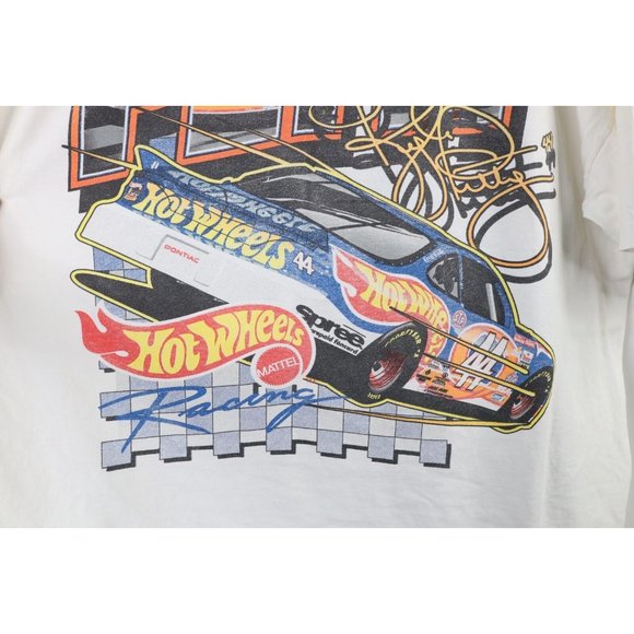 Vintage 90s NASCAR Mens 3XL Thrashed Hot Wheels Kyle Petty Racing T-Shirt USA - Picture 12 of 15